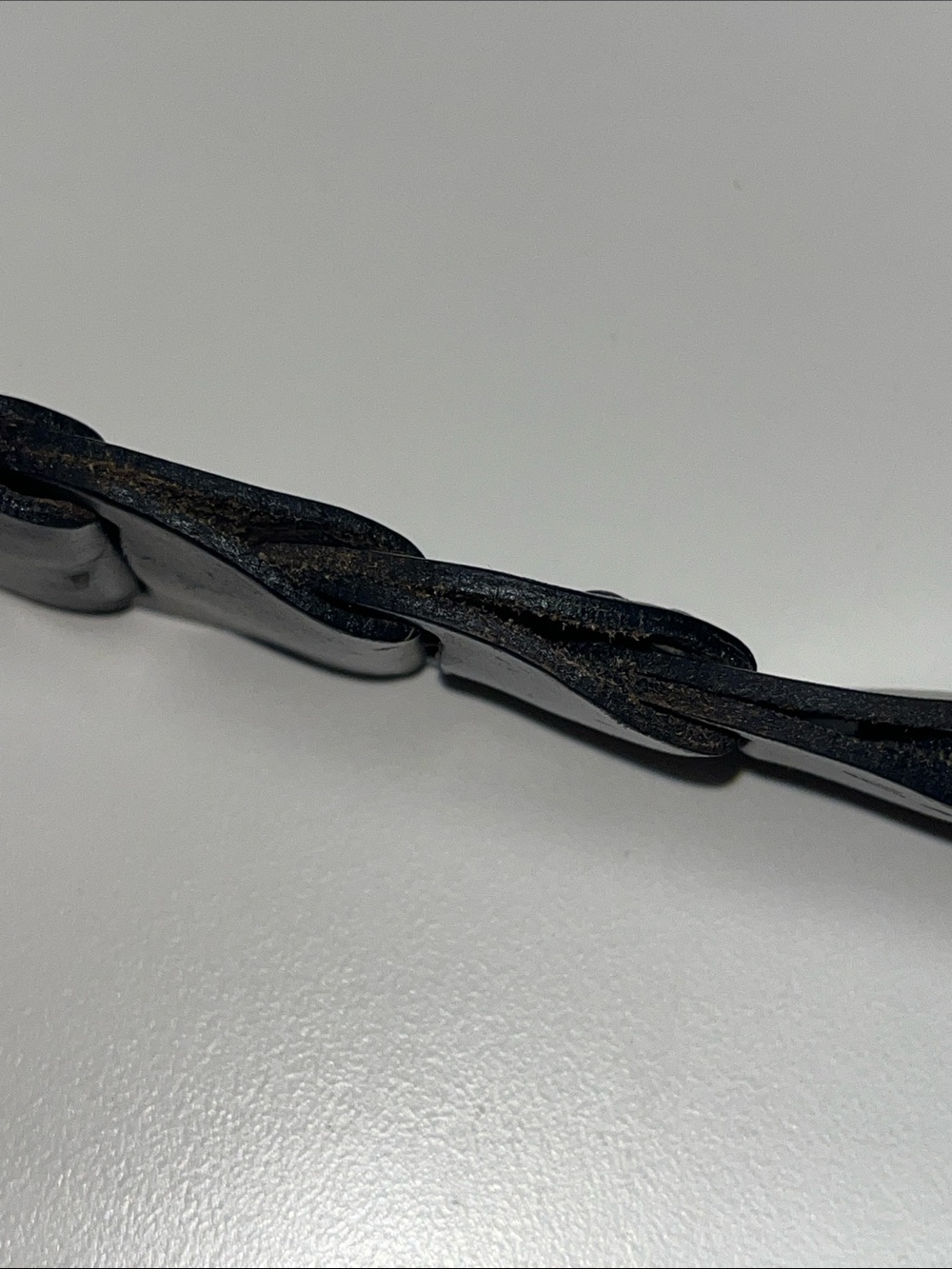 Source Unknown Black interlocking Braid Leather Belt w/Silver Buckle ML - Picture 14 of 15